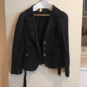 Black blazer with belt